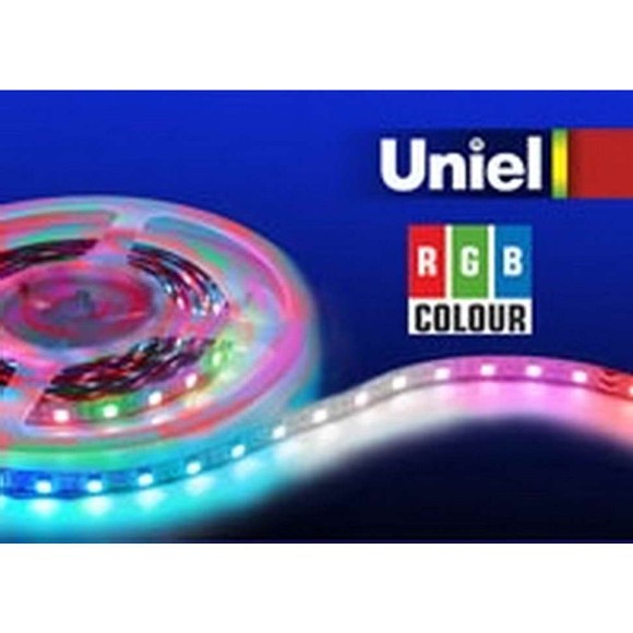 Светодиодная лента Uniel (04819) 5M RGB 72W ULS-5050-60LED/m-10mm-IP20-DC12V-14,4W/m-5M-RGB