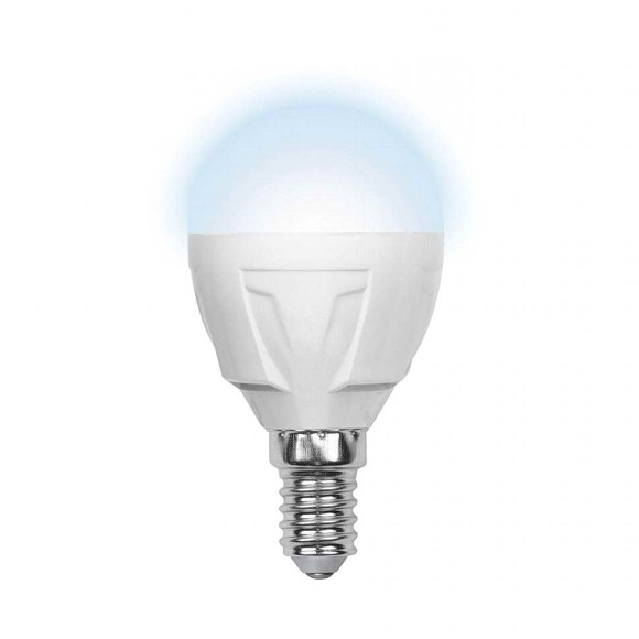 Лампа светодиодная (09455) E14 6W 4500K шар матовый LED-G45-6W/NW/E14/FR/S