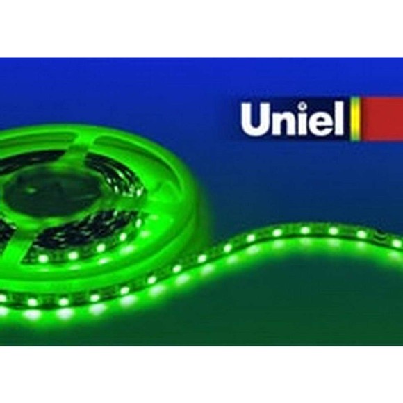 Светодиодная лента Uniel (04936) 5M зеленый 72W ULS-5050-60LED/m-10mm-IP33-DC12V-14,4W/m-5M-GREEN