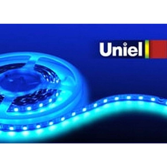 Светодиодная лента Uniel (04937) 5M синий 72W ULS-5050-60LED/m-10mm-IP33-DC12V-14,4W/m-5M-BLUE