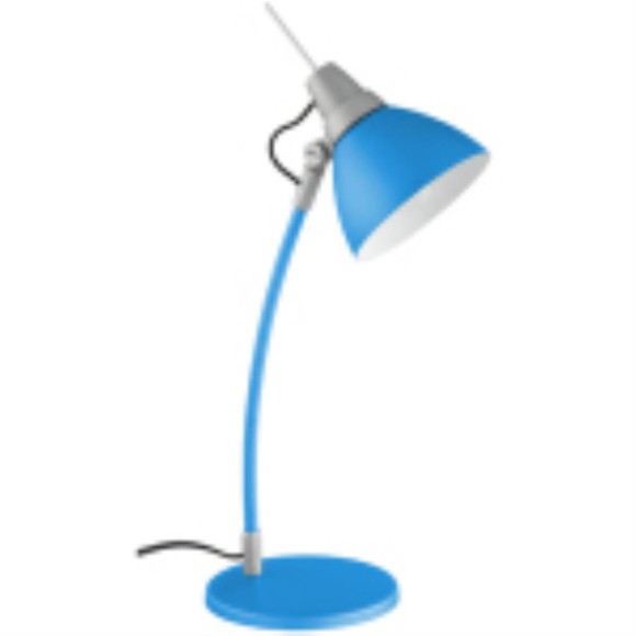Лампа настольная "Jenny", один плафон, метал/пластик, 230V, E14, синяя