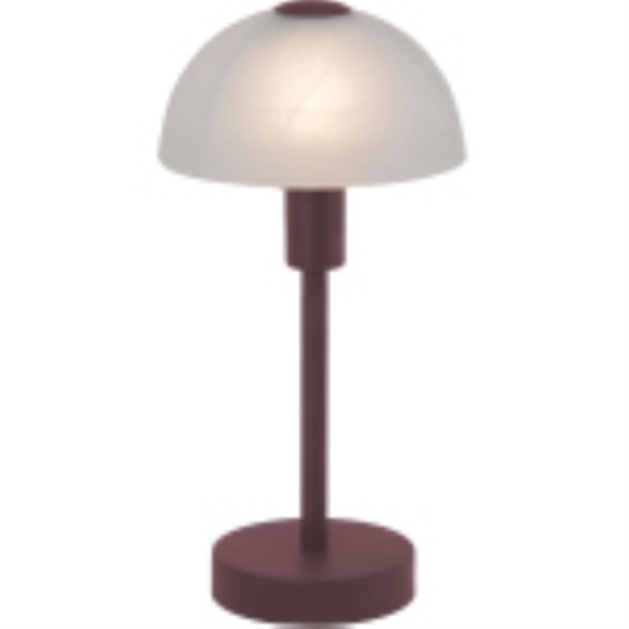 Лампа настольная "Amira", один плафон, метал/стекло, 230V, E14,  коричневая