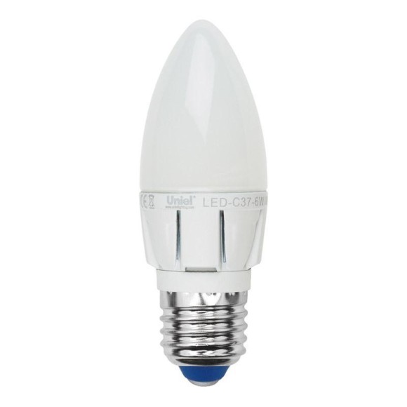 Лампа светодиодная (07899) E27 6W 4500K матовая LED-C37-6W/NW/E27/FR ALP01WH
