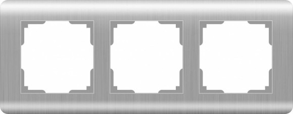 Рамка на 3 поста  (серебряный) Werkel WL12-Frame-03