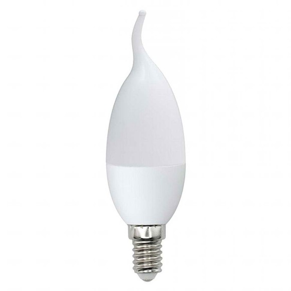 Лампа светодиодная (UL-00000308) E14 6W 3000K свеча на ветру матовая LED-CW37-6W/WW/E14/FR/O