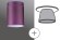 92578 Плафон для DecoSystems Tube Mini, lilac, стекло