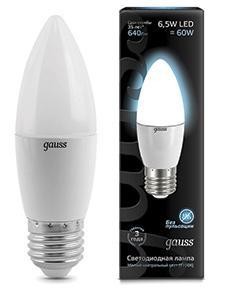 Лампа Gauss LED Candle 6.5W 4100К E27