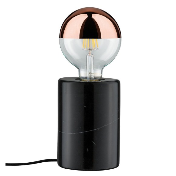 Настольная лампа Paulmann Neordic Nordin макс.20Вт E27 IP20 230В Черный Мрамор Выкл. H130мм 79600