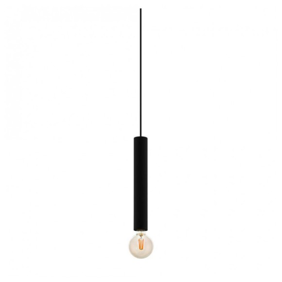 99758 Подвесной потолочный светильник (люстра) TB CORTENOVA, 1x40W, E27, H1100, Ø40,  сталь/пластик, черный