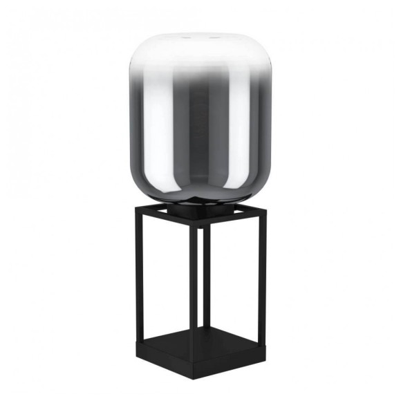 39988 Настольная лампа BULCIAGO, 1x40W, E27, H590, Ø250, основание: B170, T170, сталь, черный/матовое стекло, черный полупрозрачный