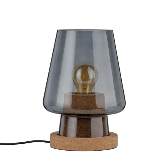 Настольная лампа Paulmann Urban Jungle Iben макс.20Вт E27 230В Дымчатое стекло Стекло/Пробка 79736