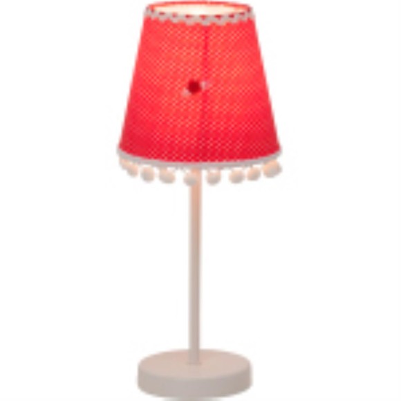 Лампа настольная "Joyce", 1x40W E14, метал/текстиль, красная