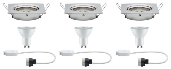 93623 Светильник встраиваемый  Nova eckig schwb dim LED 3x7W E