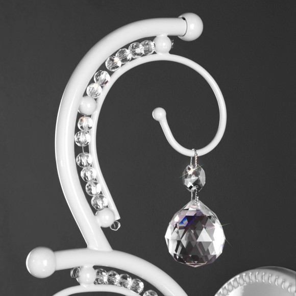 Классическое хрустальное бра 10107/1 глянцевый белый/прозрачный хрусталь Strotskis Классическое хрустальное бра 10107/1 глянцевый белый/прозрачный хрусталь Strotskis