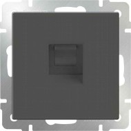 Телефонная розетка  RJ-11  (серо-коричневый) Werkel WL07-RJ-11 Телефонная розетка  RJ-11  (серо-коричневый) Werkel WL07-RJ-11