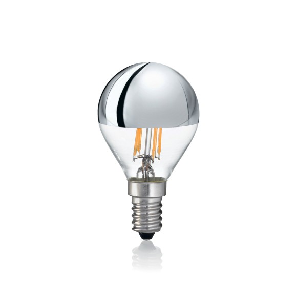 Лампа филаментная Ideal Lux Капля 4Вт 260лм 3000К Е14 230В Зеркальный верх 101262