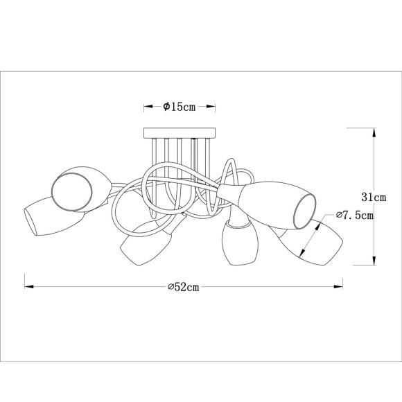 Люстра Volare a4591pl-6ss Arte Lamp
