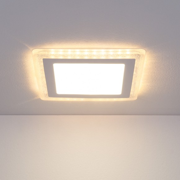 Встраиваемый потолочный светодиодный светильник DLS024 12+6W 4200K Elektrostandard