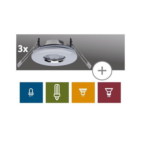 Светильник встраиваемый Paulmann Set Premium макс. 3x35Вт IP65 Без ламп Комплект Хром 99748 Светильник встраиваемый Paulmann Set Premium макс. 3x35Вт IP65 Без ламп Комплект Хром 99748