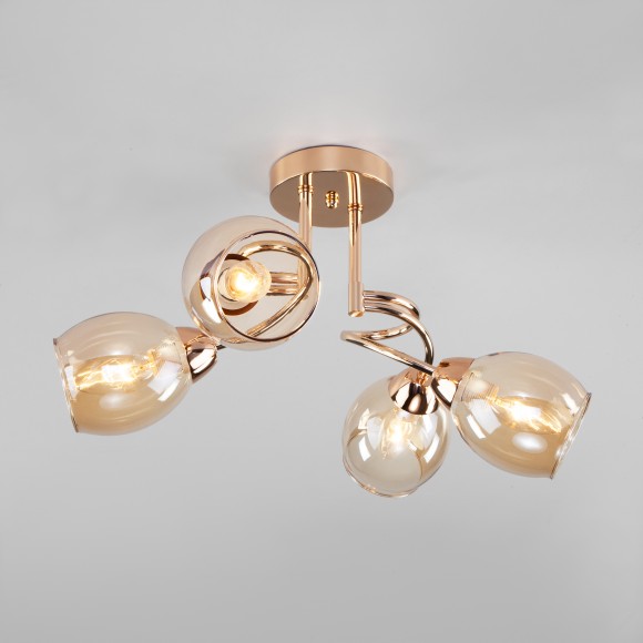 Потолочная люстра со стеклянными плафонами 30171/4 золото Потолочная люстра со стеклянными плафонами 30171/4 золото