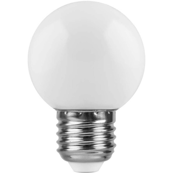 Лампа светодиодная Feron Е27 1W 6400K Шар Матовая LB-37 25115 Лампа светодиодная Feron Е27 1W 6400K Шар Матовая LB-37 25115