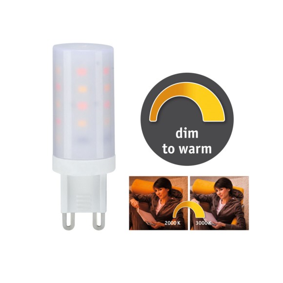 28819 LED STS G9 350lm 1800-300K dim to warm