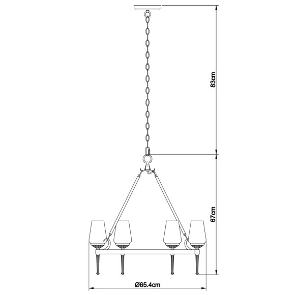 Светильник подвесной Stefan a1722sp-6ba Arte Lamp