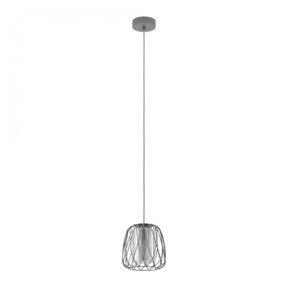 99705 Подвесной потолочный светильник (люстра) FLORESTA, 1x40W, E27, H1100, Ø195, сталь/стекло, черный/серый