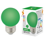 Лампа декоративная светодиодная (UL-00005648) Volpe E27 1W зеленая LED-G45-1W/GREEN/E27/FR/С Лампа декоративная светодиодная (UL-00005648) Volpe E27 1W зеленая LED-G45-1W/GREEN/E27/FR/С