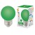 Лампа декоративная светодиодная (UL-00005648) Volpe E27 1W зеленая LED-G45-1W/GREEN/E27/FR/С