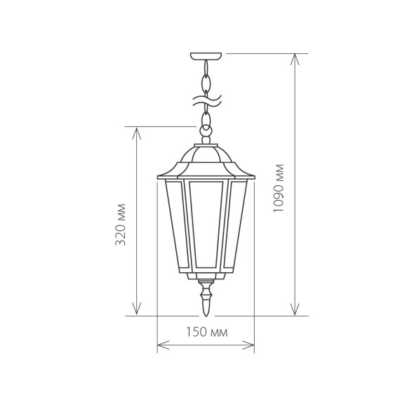 Уличный подвесной светильник IP44 GL 1004H черное золото Elektrostandard Уличный подвесной светильник IP44 GL 1004H черное золото Elektrostandard