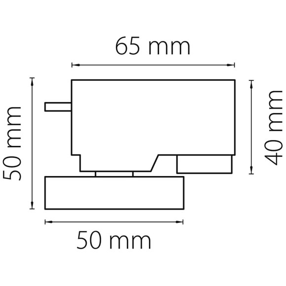Трековое крепление с 1-фазным адаптером к 05101x/21444x Lightstar Asta 592016