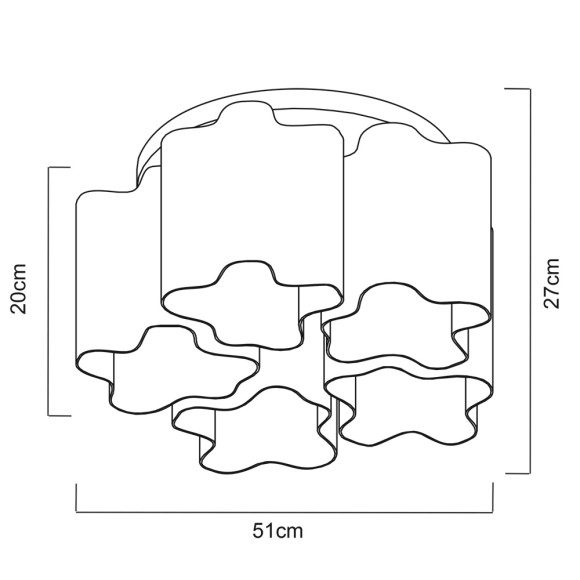 Люстра Serenata a3479pl-5cc Arte Lamp