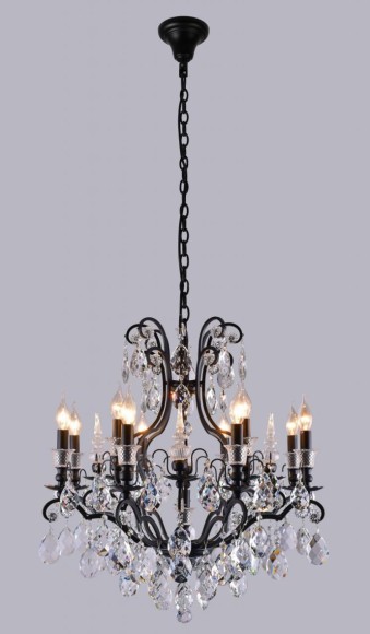 Подвесная люстра Crystal Lux Magnifico SP13 Black/Transparent Подвесная люстра Crystal Lux Magnifico SP13 Black/Transparent