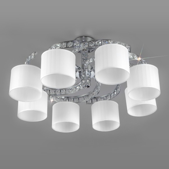 Потолочная люстра с абажурами 60104/8 хром Потолочная люстра с абажурами 60104/8 хром