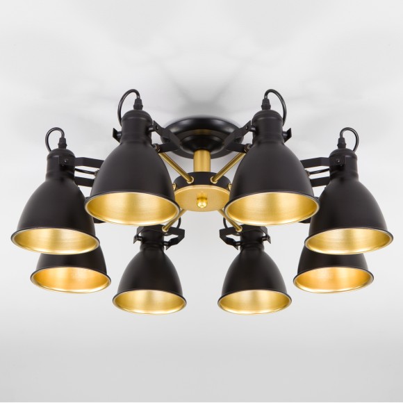 Потолочная люстра с поворотными рожками 70112/8 черный