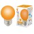 Лампа декоративная светодиодная (UL-00005650) Volpe E27 1W оранжевая LED-G45-1W/ORANGE/E27/FR/С