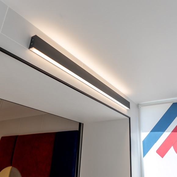 Линейный светодиодный накладной двусторонний светильник 53см 20Вт 3000К черная шагрень 101-100-40-53 Elektrostandard