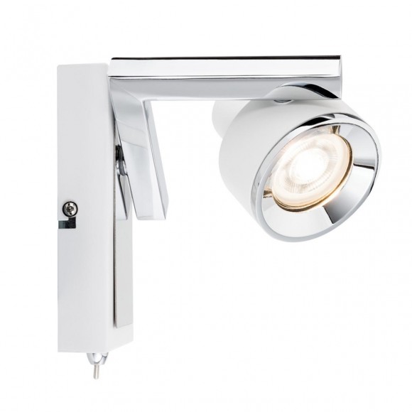 Настенный светильник Paulmann Turn макс.1x10Вт GU10 230В Металл/Пластик Белый/Хром Выкл. 66674 Настенный светильник Paulmann Turn макс.1x10Вт GU10 230В Металл/Пластик Белый/Хром Выкл. 66674