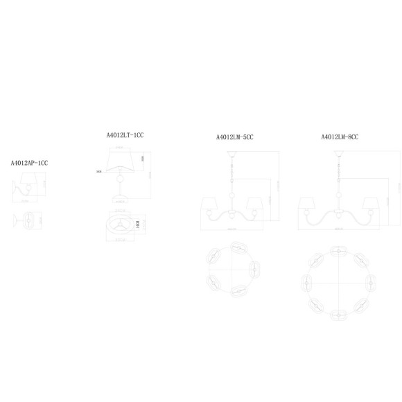 Люстра Turandot a4012lm-5cc Arte Lamp