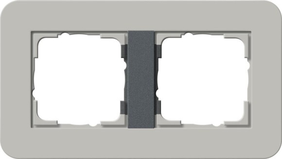 Рамка 2-постовая Gira E3 серый/антрацит 0212422