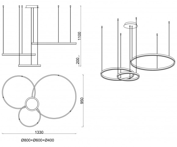 Подвесная люстра Kink Light 08223,33P(3000K)