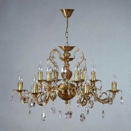 Подвесная люстра Ambiente Alicante 8888/6+6 AB Tear drop Подвесная люстра Ambiente Alicante 8888/6+6 AB Tear drop