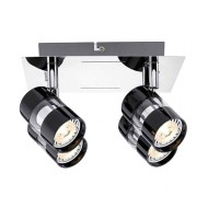 Светильник потолочный Paulmann Nevo LED 220x220мм 4x3.5Вт GU10 230В IP20 Черный/Хром 60189