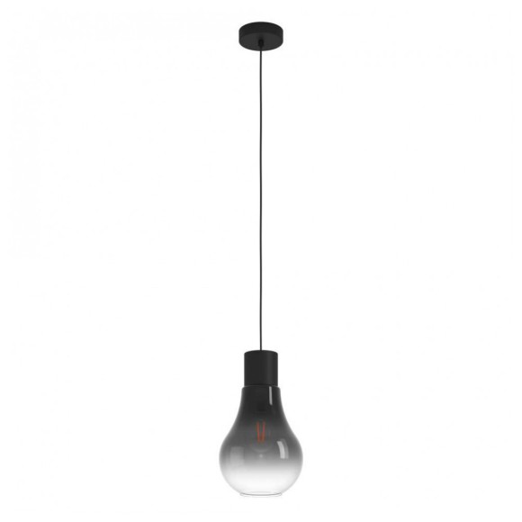 43129 Подвесной потолочный светильник (люстра) CHASELY, 1Х40W, E27, H1100, Ø200, сталь/стекло, черный/серый градиент
