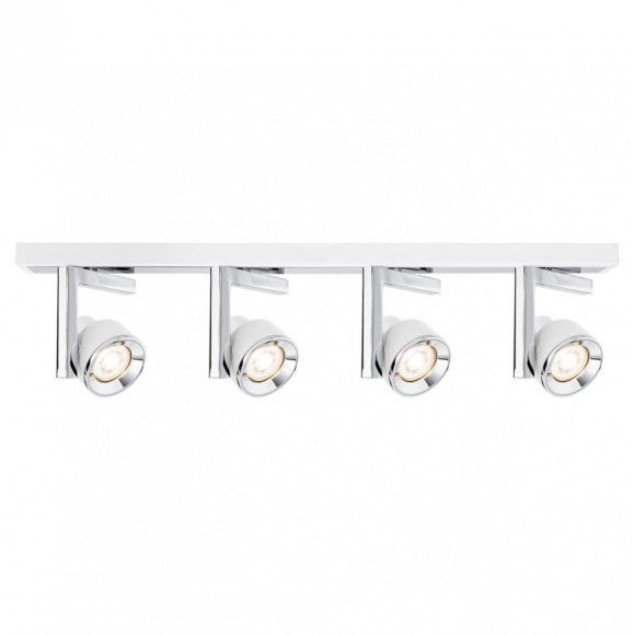Светильник накладной Paulmann Turn L680 4x40Вт GU10 IP20 230В Белый/Хром Металл/Пластик 66676 Светильник накладной Paulmann Turn L680 4x40Вт GU10 IP20 230В Белый/Хром Металл/Пластик 66676