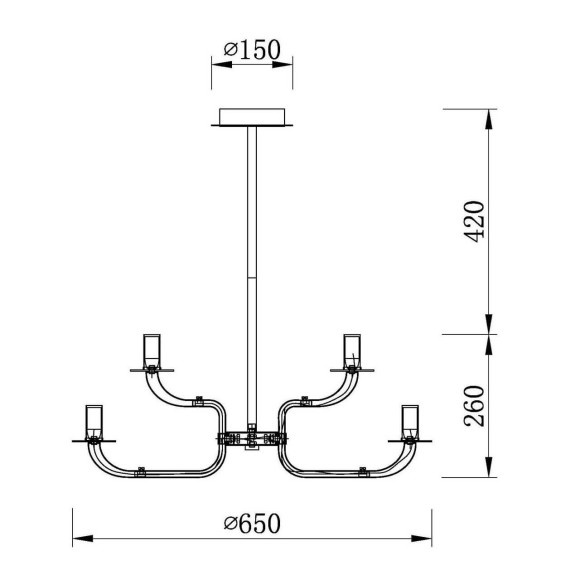 Подвесная люстра Vele Luce Artistico VL1682L08 Подвесная люстра Vele Luce Artistico VL1682L08