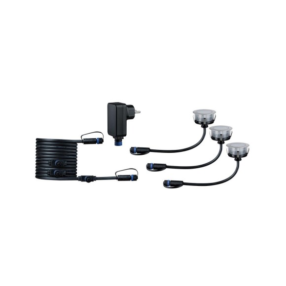 Светильник встраиваемый уличный Paulmann Plug & Shine Floor Eco 3х1Вт(50лм) 3000K IP65 LED 24В 93692 Светильник встраиваемый уличный Paulmann Plug & Shine Floor Eco 3х1Вт(50лм) 3000K IP65 LED 24В 93692