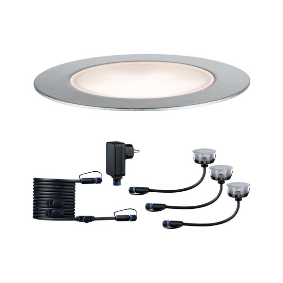 Светильник встраиваемый уличный Paulmann Plug & Shine Floor Eco 3х1Вт(50лм) 3000K IP65 LED 24В 93692 Светильник встраиваемый уличный Paulmann Plug & Shine Floor Eco 3х1Вт(50лм) 3000K IP65 LED 24В 93692