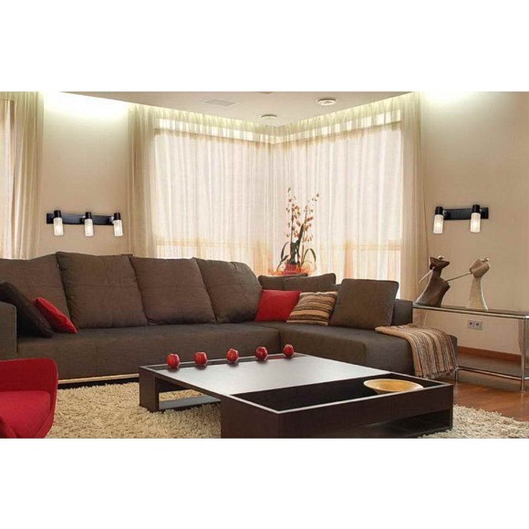 Бра со стеклянными плафонами 21130/2 хром/венге Бра со стеклянными плафонами 21130/2 хром/венге